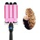3 Barrel Curling Iron Wand 1.25 Inch 32mm Hair Crimper Hair Waver with LCD Temp Display Ceramic Tourmaline Crimper Hair Iron with Dual Voltage Temperature Adjustable Heat Up Quickly