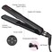 Professional Hair Straightener 2 in 1 Dual Voltage Curling Iron with Floating Plates, 1.25 Inch Wide Ceramic Ionic Flat Iron for Straightening and Curling,Digital Disply,Auto Shut Off, Black