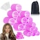 Jumbo Hair Rollers Set with Clips 34Pcs Rollers Hair Curlers Blowout Look Hair Roller (Rose Red)