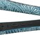 CAJ Beauty Flip &amp; Bend Style Iron in Sapphire Paisley, Thermatru Technology, 1" Titanium Floating Teeth Comb, Automatic Shut-Off, Color-Coded LED Lights for Easy Temperature Indication