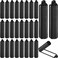 Syhood 60 Pieces Satin Foam Sponge Hair Rollers Soft Foam Hair Styling Curlers Flexible Hairdressing Curlers Black Perm Wave Rods(0.6 Inch)