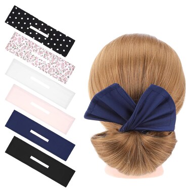 6 Pcs Hair Bun Maker, Deft Bun Maker, Lazy Hair Curler, Easy Bun Hair Bun Maker Hair Twist for Women and Girls Long Hair Thick Thin Hair