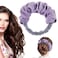 Heatless Hair Curler to Sleep In, Soft Satin Curling Scrunchie No Heat Hair Roller Lazy Hair Curlers Headband for Women Long Hair Sleeping Overnight(Gray Purple)