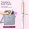 Mini Curling Iron, Curling Iron for Short Hair 1 Inch, Ceramic Dual Barrel Small Curling Iron with Keratin Protects Hair from Damage, 3 Temp 320 &deg;F 360 &deg;F 400 &deg;F, Travel Size （1 Inch, Rose Gold Pink）