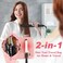 Large Hair Tools Travel Bag and Heat Resistant Mat, 2-in-1 Hair Travel Bag for Curling Iron, Flat Irons, Straighteners, Hanging Travel Hair Tool Bag Travel Essentials for Women, Hangable Handles, Pink