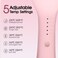 Beach Waves Curling Iron 1.4 Inch Double Barrel Waver, Ceramic Wave Iron for Hair Beach Waver Hair Crimper for Women, Anti-Scald, Dual Voltage Wavy Iron Deep Waver Hair Tool, Pink