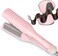 Beach Waves Curling Iron 1.4 Inch Double Barrel Waver, Ceramic Wave Iron for Hair Beach Waver Hair Crimper for Women, Anti-Scald, Dual Voltage Wavy Iron Deep Waver Hair Tool, Pink