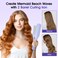 Beach Waves Curling Iron 1.4 Inch Double Barrel Waver, Ceramic Wave Iron for Hair Crimper for Women, Anti-Scald, Dual Voltage Wavy Iron Deep Waver Hair Tool, Purple