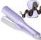 Beach Waves Curling Iron 1.4 Inch Double Barrel Waver, Ceramic Wave Iron for Hair Crimper for Women, Anti-Scald, Dual Voltage Wavy Iron Deep Waver Hair Tool, Purple