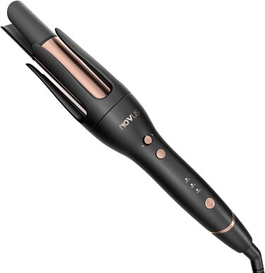 Anti-Scald Automatic Curling Iron, Rotating Curling Iron, Ceramic Curling Iron, Auto Curling Wand Adjustable Steering, Time Reminder, 30Min Auto Shut Down, 3 Temp Settings, for All Hair Types