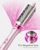 Wavytalk Thermal Brush, Wavytalk Heatwave Pro 1.5" Ionic Thermal Brush with Bilateral Ionic Outlet to Less Damage and One-Step Shiny Blowout Look, Pink
