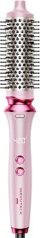 Wavytalk Thermal Brush, Wavytalk Heatwave Pro 1.5" Ionic Thermal Brush with Bilateral Ionic Outlet to Less Damage and One-Step Shiny Blowout Look, Pink