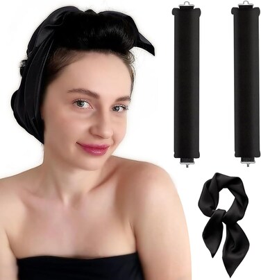 Heatless Overnight Curling Roll Comb Hair Rollers for No-Heat Curls - Tainrunse