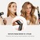 TAHSHINE 5-in-1 Hair Styling Set: Blow Dryer Brush, Auto Wrap Curler, Detachable Brushes for Straightening, Curling &amp; Styling - Electric, Foldable Design
