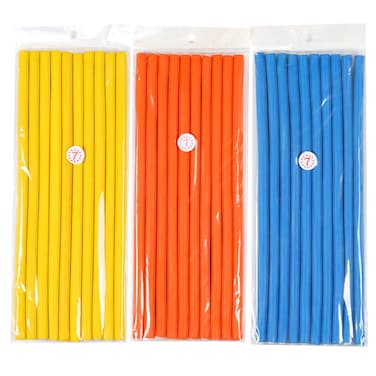 3Pack Flexible Twist-Flex Spiral Hair Curlers - Soft Foam No Heat Rollers for Long, Medium, Short Hair (Diameter 0.8cm, 30 Rods)