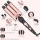 Hair Waver Beach Waves 3 Barrel Curling Iron Wand for Long Ceramic Hair Crimper for Women Curler Instant Heat 5 in 1 Curling Wand Set Dual Voltage 1 inch to 1 1/4 inch Hair Wands