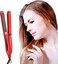 Pro Hair Crimper Small Wave Curling Iron Ceramic Straightener Crimping Iron Tool Plate Corrugated for Women Girls Short Long Hair Volumizing Fluffy Hairstyle (Red)