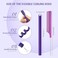 60 Flexible Curling Rods Set for Women &amp; Girls - No Heat Hair Rollers for Long and Short Hair (Purple, 0.3 x 7 Inch)