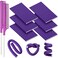 60 Flexible Curling Rods Set for Women &amp; Girls - No Heat Hair Rollers for Long and Short Hair (Purple, 0.3 x 7 Inch)