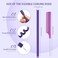 60 Pieces Flexible Curling Rods and Hair Curlers Rollers Set - Twist Rods for Long and Short Hair, No Heat Required (Purple, 0.3 x 9.5 Inch)