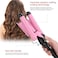 Hair Crimper, Hair Curling Tongs, 3 Barrel Hair Curler, Class, Quick Heating Electric Hair Waver, Hair Styling for Tool Golden Hair Crimpers (28Mm-)