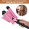 3 Barrel Curling Iron Wand, 1 Inch Ceramic Tourmaline Triple Barrels, Hair Crimper Beach Waving Styling Tools with Temperature Adjustment and Dual Voltage for All Hair