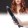 Estink 2 in 1 Curling Brush Straight Curly Hair Dual Purpose Green Portable Thermostatic Electric Hair Brush, US Plug 110V, 60Hz, 30W