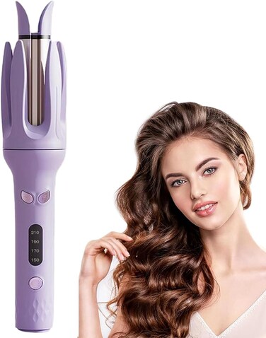 iFCOW Rotating Curling Iron, Automatic Hair Curler Fast Heating Automatic Curling Iron with 4 Adjustable Temps for Hair Styling