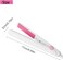 2 in 1 Mini Hair Straightener, Mini Hair Curler Mini Hair Straightener,Ceramic Tourmaline Plate, Beauty Flat Iron Heating Curler,for Travel Flat Iron Dormitory or Home (White)