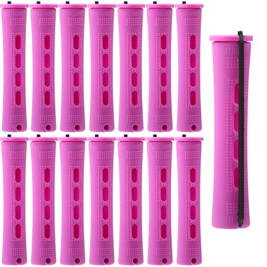 WILLBOND 60 Pcs Perm Rods for Long Hair Plastic Curl Rods Cold Wave Irons Curling Roller for Hair Styling Hairdressing Tools(null,null)