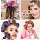 Super Jumbo Hair Rollers, 12 Pack Self Grip Salon Hairdressing Curlers, Hair Curlers Sets, DIY Curly Hairstyle for Long Hair, Colors May Vary, Jumbo Plus