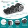 Acejoz Hair Rollers for Blowout Look, 38 Pcs Self Grip Hair Rollers Set with 4 Sizes, 12 Pcs Hair Clips, Comb and Storage Bag for Hair Volume (Black)