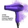 Purple Professional Light Weight Hair Dryer 1875W Tourmaline Ceramic Negative Ionic Blow Dryer with Diffuser &amp; Concentrator &amp; Comb