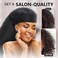 Large Hooded Hair Dryer Bonnet w/Integrated Headband - Reduces Heat Exposure Around Ears &amp; Neck - Enhanced Size for Use with Rollers, Speeds Up Drying Time, Safe Deep Conditioning at Home, Adjustable