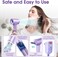 KARFUN Hair Dryer, 110000 RPM High-Speed Brushless Motor Fast Drying Blow Dryer, 57dB Low Noise Hair Dryer for Home or Travel, 3 Temps &amp; 2 Speeds (Purple)