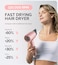 MelodySusie Hair Dryer with Diffuser,1600W Powerful Ionic Blow Dryer with Diffuser,Nozzle and Hair Brush,3 Temps &amp; Stepless Speed,120000 RPM Fast Drying Low Noise Hairdryer,Ideal for Women Curly
