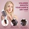 Blow Dryer Brush Hair Straightener   High-Speed 2-in-1 Hair Styler One Step Hot Air Brush Hair Dryer Volumizer with Straightening Brush Comb for Silky Smooth 110000 RPM White