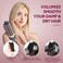 Blow Dryer Brush Hair Straightener   High-Speed 2-in-1 Hair Styler One Step Hot Air Brush Hair Dryer Volumizer with Straightening Brush Comb for Silky Smooth 110000 RPM Black