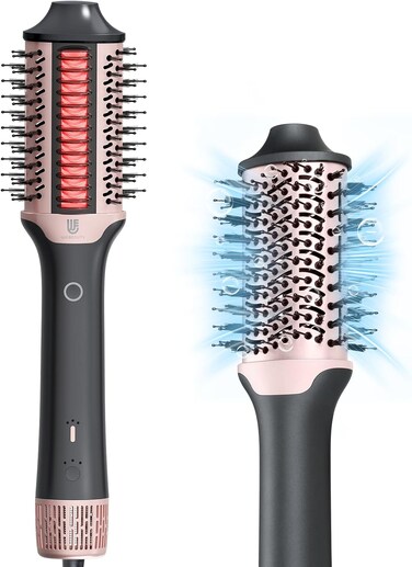 Blow Dryer Brush Hair Straightener   High-Speed 2-in-1 Hair Styler One Step Hot Air Brush Hair Dryer Volumizer with Straightening Brush Comb for Silky Smooth 110000 RPM Black
