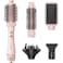 Wavytalk Hair Dryer Brush Set, 5-in-1 Blow Dryer Brush with Oval Blowout Brush, Blowout Thermal Brush, Paddle Brush, Concentrator and Diffuser for Fast Drying and Styling in One Step, Pink