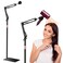 Hair Dryer Stand, 1.68M Height Adjustable, Hands Free Blow Dryer Holder with Heavy Base, 360 Degree Rotating, Work with 99% Dryers, Gift for Mom, Elder, Frozen Shoulder - Black