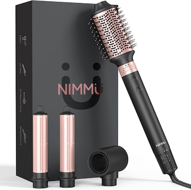 Nimmu Hair Dryer Brush with 120,000 RPM High-Speed Negative Ionic Blow Dryer Brush Fast Drying, Multi Hair Styler Curlers, Professional Hot Air Styler for Curling Volumizing Straightening Styling