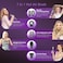 7 in 1 Blow Dryer Brush and Hair Dryer, Hot Hair Styler with Negative Ion 110,000 RPM Hair Straightener Brush for Fast Drying Straightening Curling Voluming, Suitable for All Types,Purple