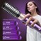 7 in 1 Blow Dryer Brush and Hair Dryer, Hot Hair Styler with Negative Ion 110,000 RPM Hair Straightener Brush for Fast Drying Straightening Curling Voluming, Suitable for All Types,Purple