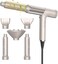 High-Speed Hair Styler and Drying Brush - 110000 RPM Hot Air Brush with Diffuser, Concentrator Attachment, and Oval Curling Wand (silver)
