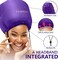 Bonnet Hair Dryer w/A Headband Integrated That Reduces Heat Around Ears &amp; Neck - Hair Dryer Diffuser Cap for Hair Dryer Curly Hair, Speeds Up Drying Time, Deep Conditioning at Home - Large (Purple)