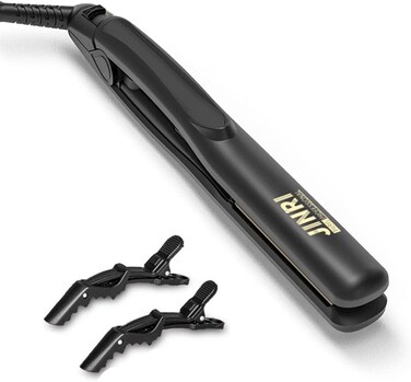 3 in 1 Heated Hair Styling Tool: Straightener, Crimper, and Hot Brush - Smooth Anti-Frizz Finish   Electric Brush for Straightening and Styling (M)