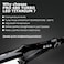 MQ Hair - Professional Titanium Flat Iron 480&deg;F Turbo - Bivolt, Anatomic Design, Ultra-Smooth, Mirror Effect - 3 Passes Needed, Perfect Straightening - Heating Safe Control, Ionized Plates - Black