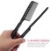 FOMIYES Folding Hairdressing Straightener Comb, V Shaped Hair Straightening Comb, Multi-Functional Flat Iron Comb for Salon and Home Use, 9.05 Inch, Random Color
