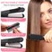 2 Sets Upgraded Hair Straightening Comb Attachments for Flat Iron - Professional Compact Styling Tool (Black)